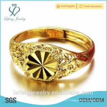 Wholesale price high polished vintage gold plated engagement rings